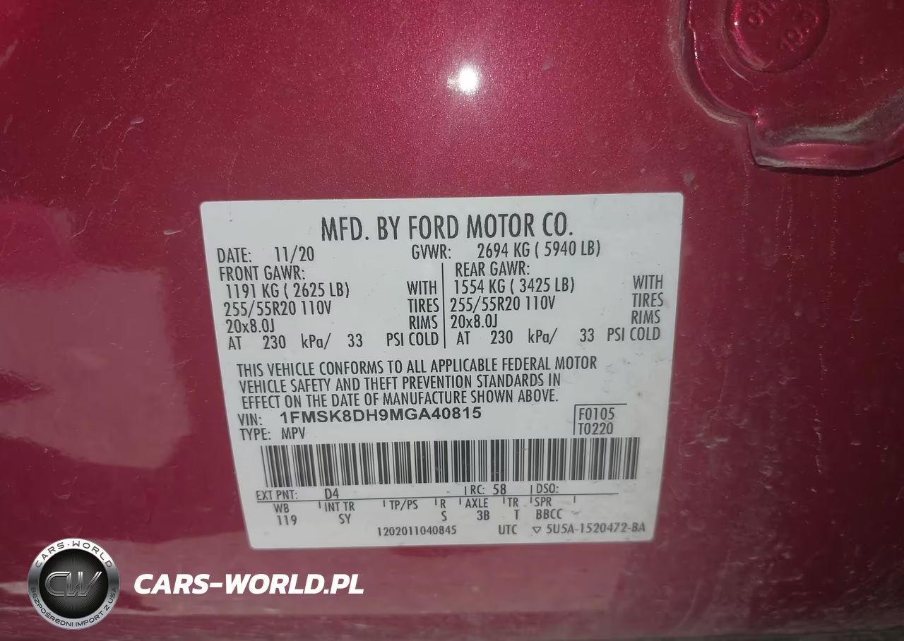 2021 Ford Explorer Xlt VIN:1FMSK8DH9MGA40815 - 9