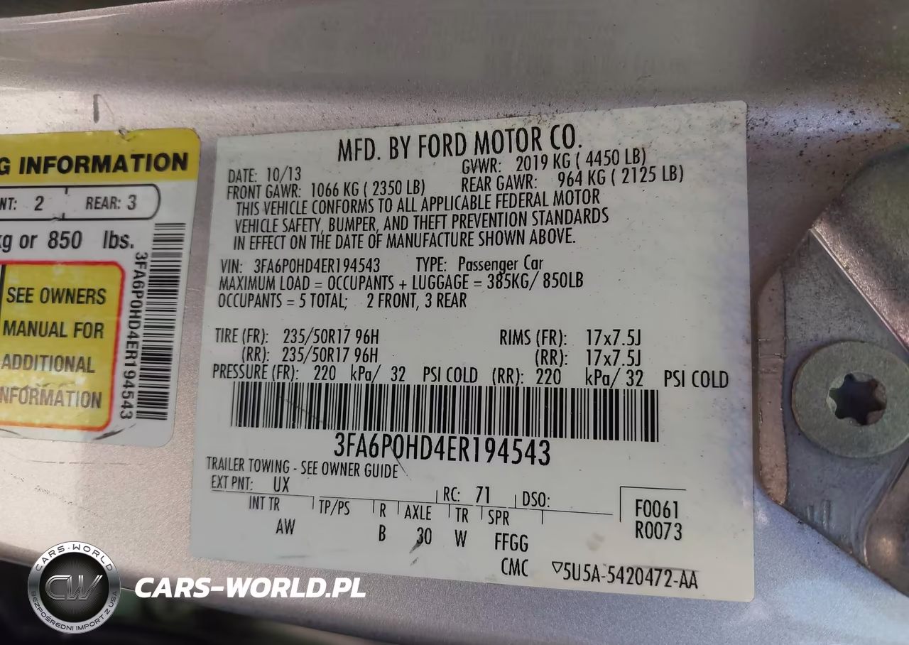2014 Ford Fusion Se VIN:3FA6P0HD4ER194543 - 9