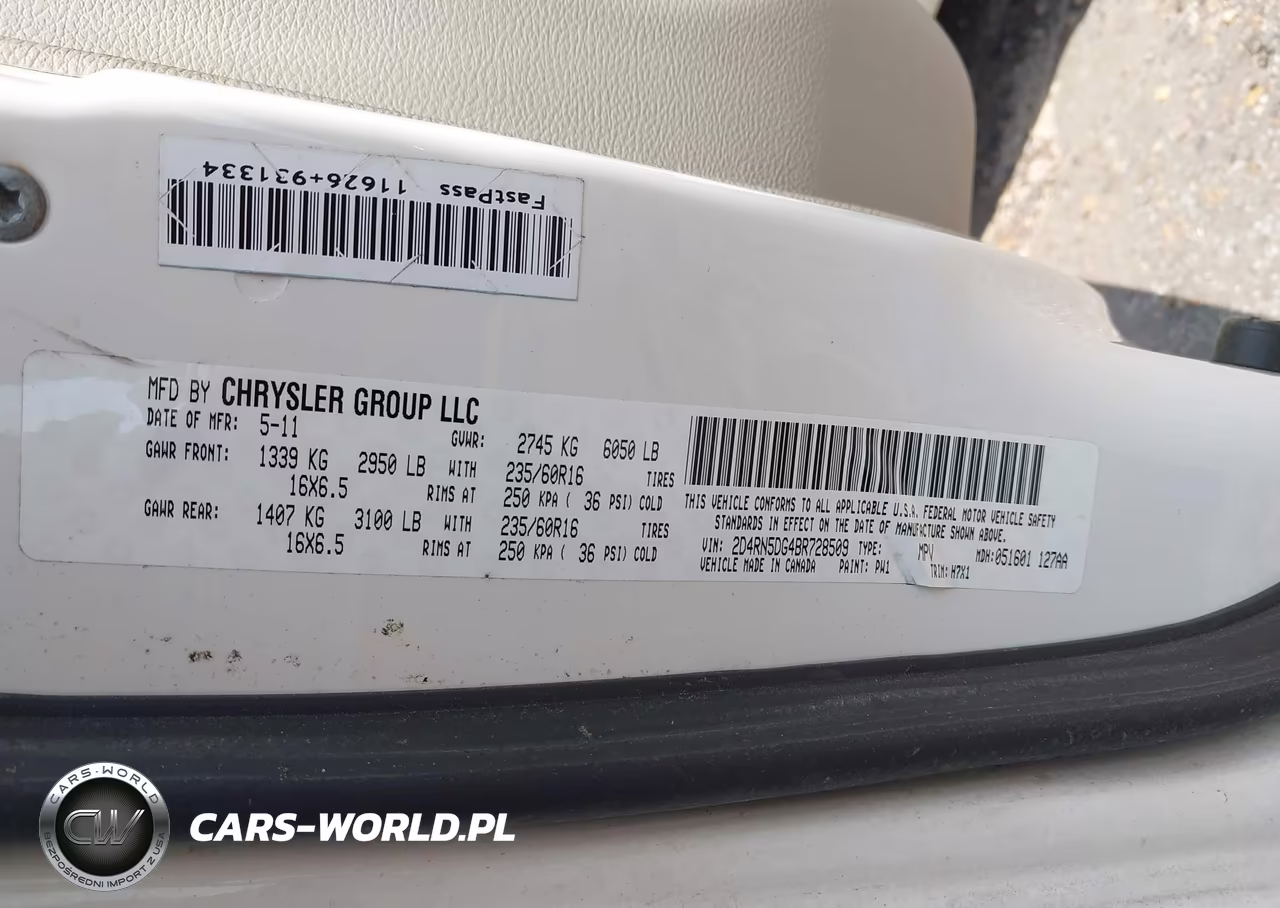 2011 Dodge Grand Caravan Crew VIN:2D4RN5DG4BR728509 - 9