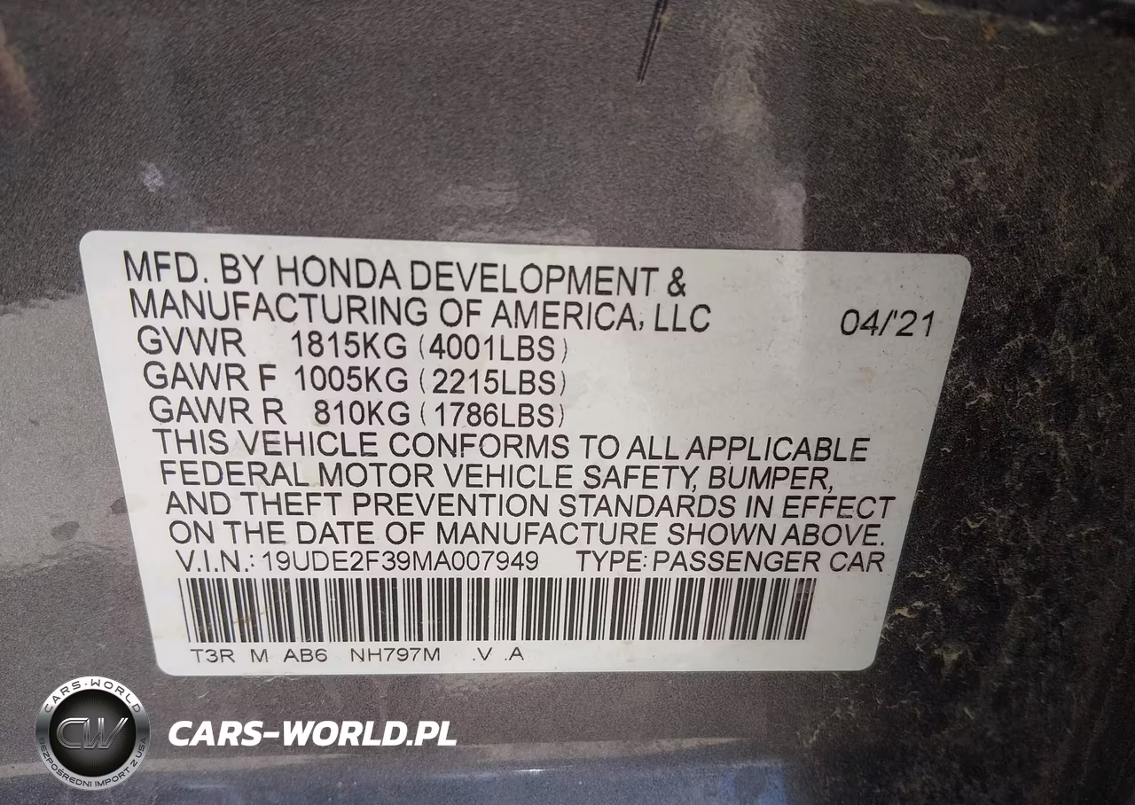 2021 Acura Ilx Standard VIN:19UDE2F39MA007949 - 9