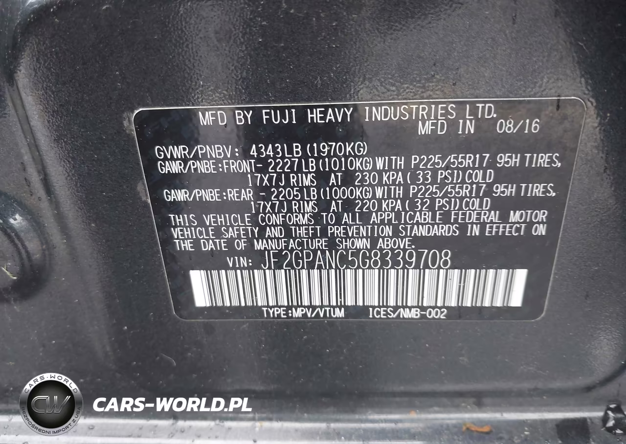 2016 Subaru Crosstrek 2.0I Limited VIN:JF2GPANC5G8339708 - 9
