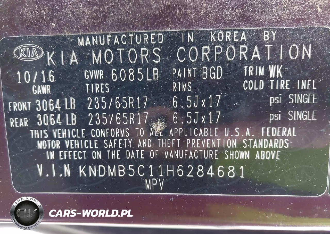 2017 Kia Sedona Lx VIN:KNDMB5C11H6284681 - 9