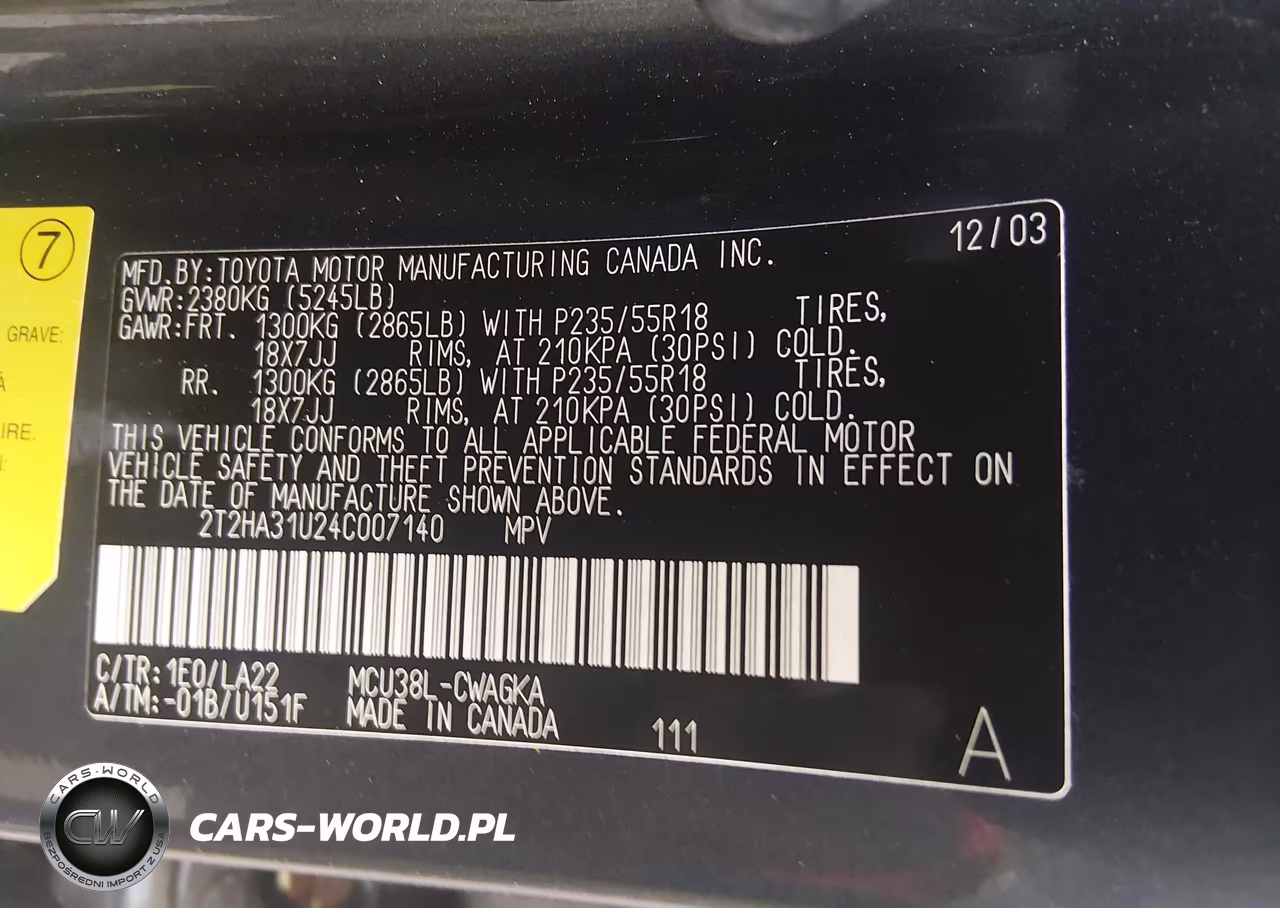 2004 Lexus Rx 330 VIN:2T2HA31U24C007140 - 9