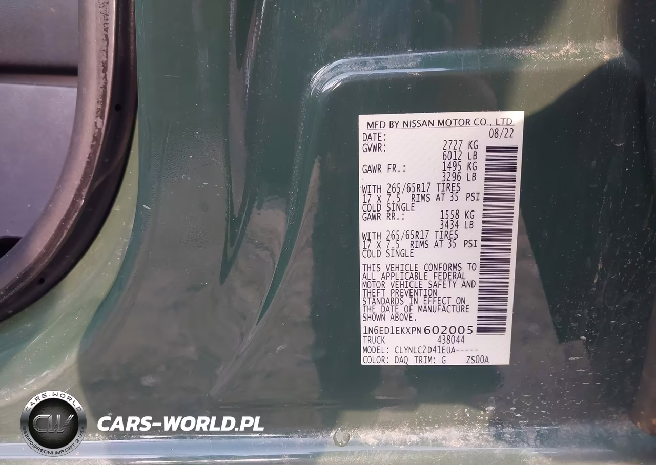2023 Nissan Frontier Sv 4X4 VIN:1N6ED1EKXPN602005 - 9