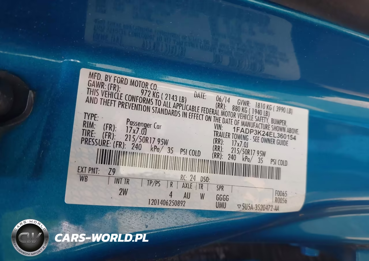 2014 Ford Focus Se VIN:1FADP3K24EL360154 - 9