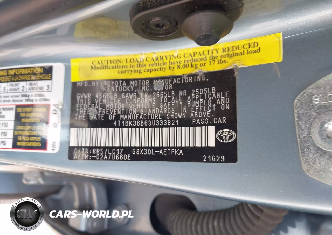 2009 Toyota Avalon Limited VIN:4T1BK36B69U333821 - 9
