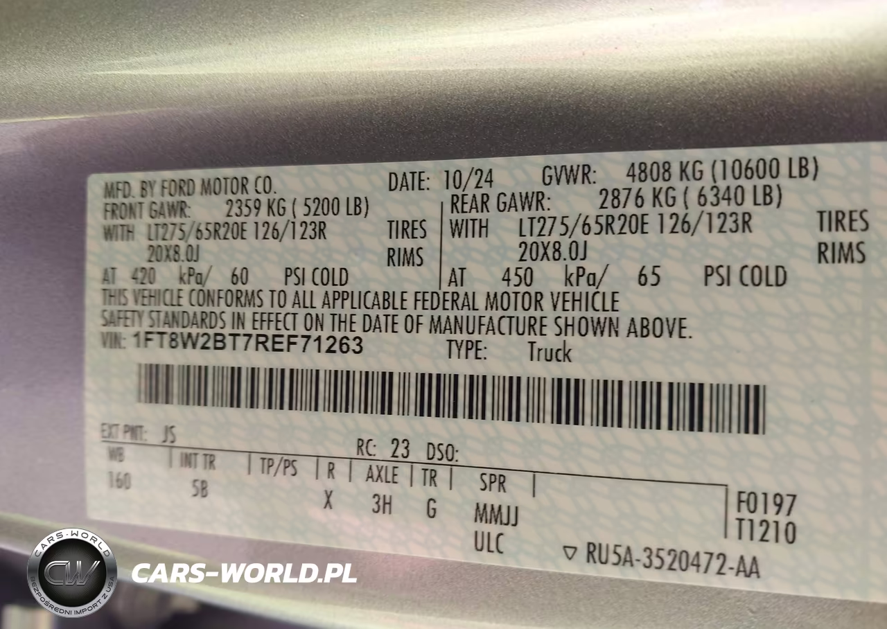 2024 Ford F-250 Lariat VIN:1FT8W2BT7REF71263 - 8