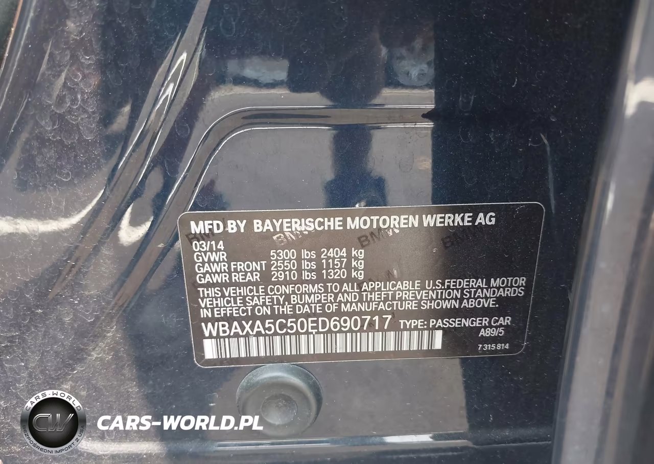 2014 BMW 535D VIN:WBAXA5C50ED690717 - 9