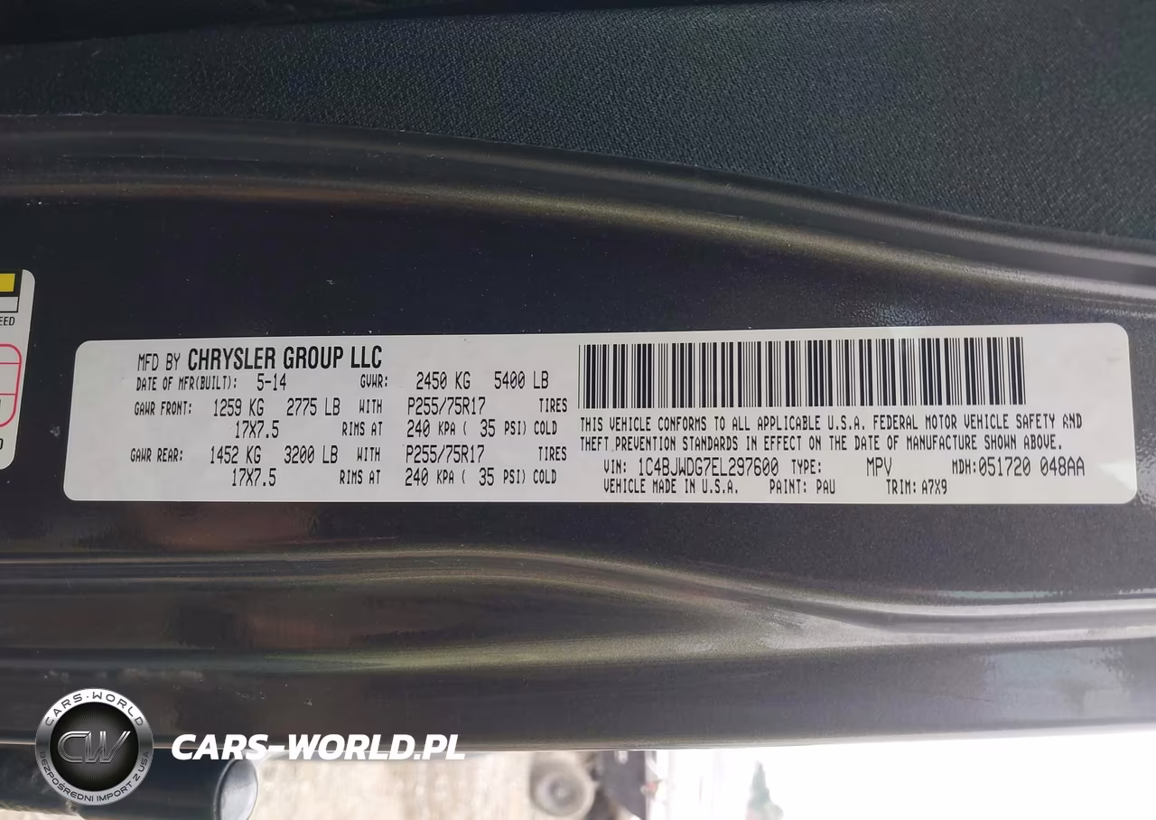 2014 Jeep Wrangler Unlimited Sport VIN:1C4BJWDG7EL297600 - 9