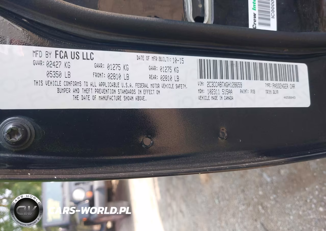 2016 Chrysler 300 300S VIN:2C3CCABTXGH128659 - 9