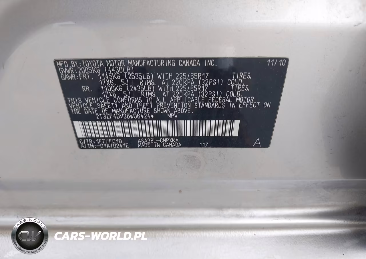 2011 Toyota Rav4 VIN:2T3ZF4DV3BW064244 - 9