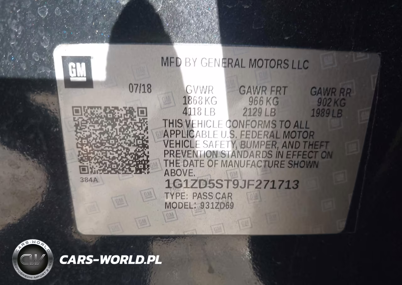2018 Chevrolet Malibu Lt VIN:1G1ZD5ST9JF271713 - 9