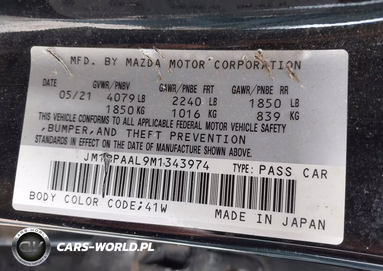 2021 Mazda Mazda3 2.5 S VIN:JM1BPAAL9M1343974 - 9