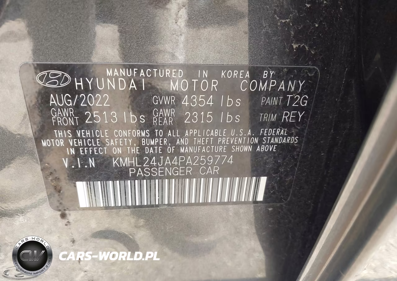 2023 Hyundai Sonata Se VIN:KMHL24JA4PA259774 - 9
