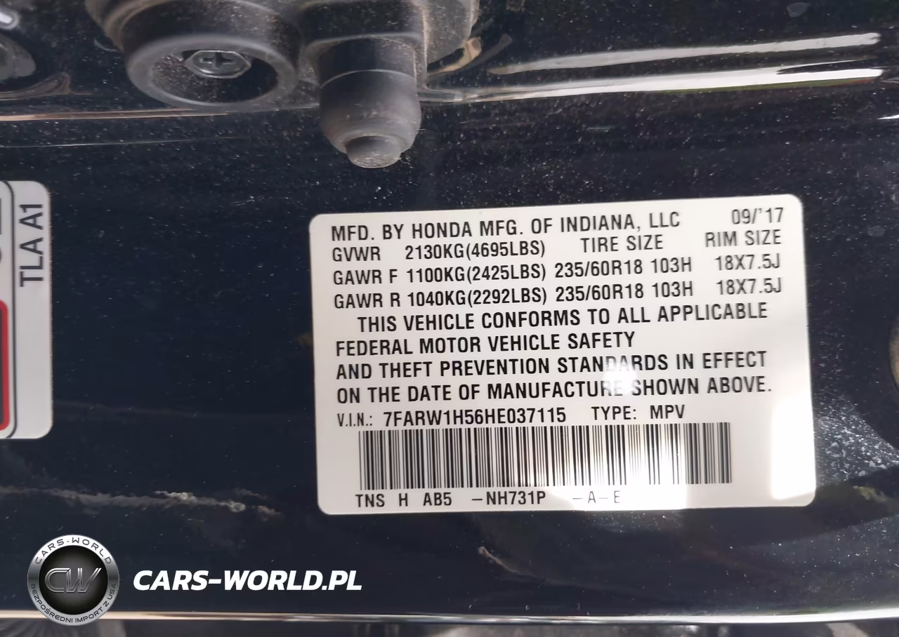 2017 Honda Cr-V Ex VIN:7FARW1H56HE037115 - 9