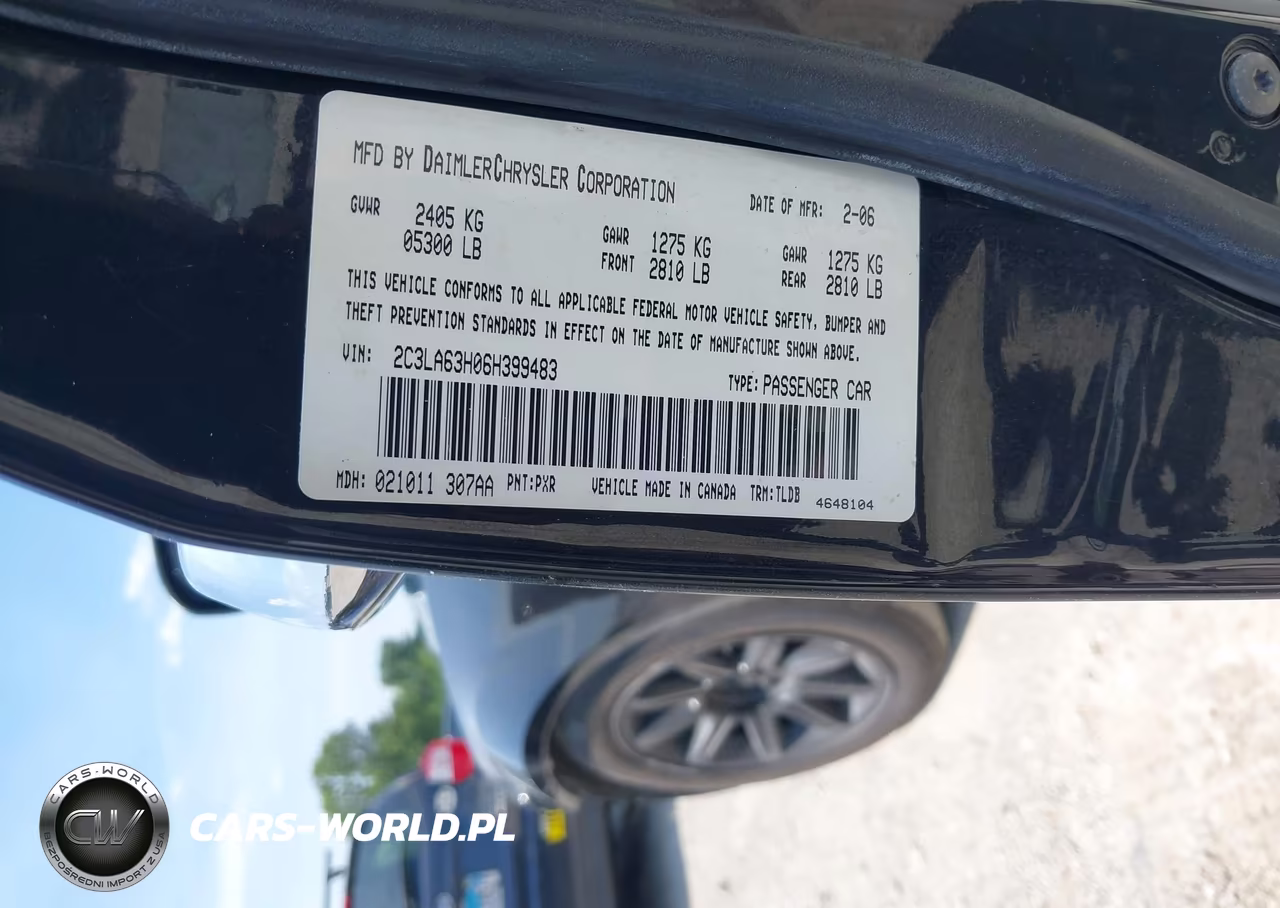 2006 Chrysler 300C VIN:2C3LA63H06H399483 - 9
