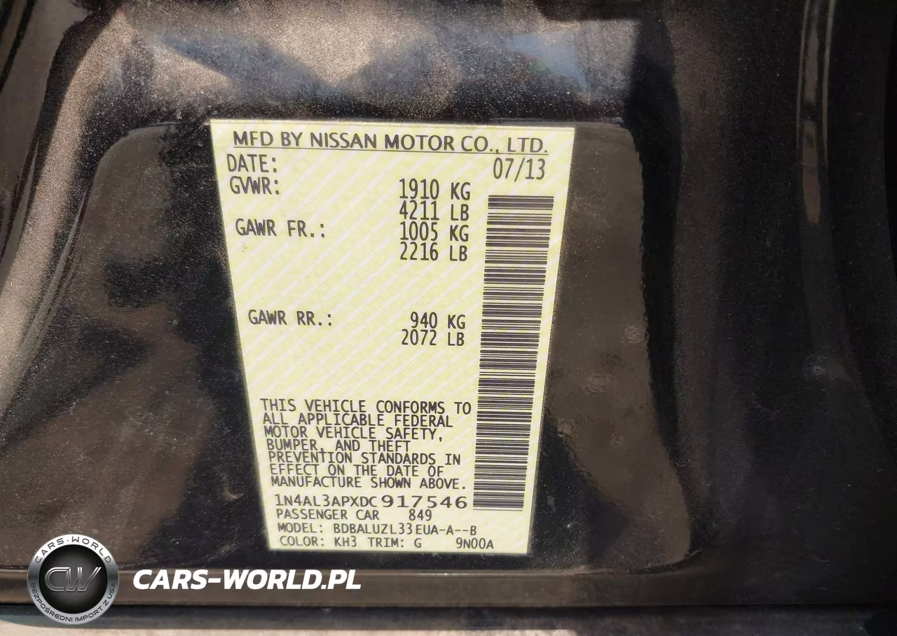 2013 Nissan Altima 2.5 Sv VIN:1N4AL3APXDC917546 - 9