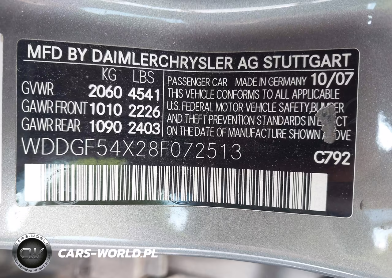 2008 Mercedes-Benz C 300 Luxury-Sport VIN:WDDGF54X28F072513 - 9