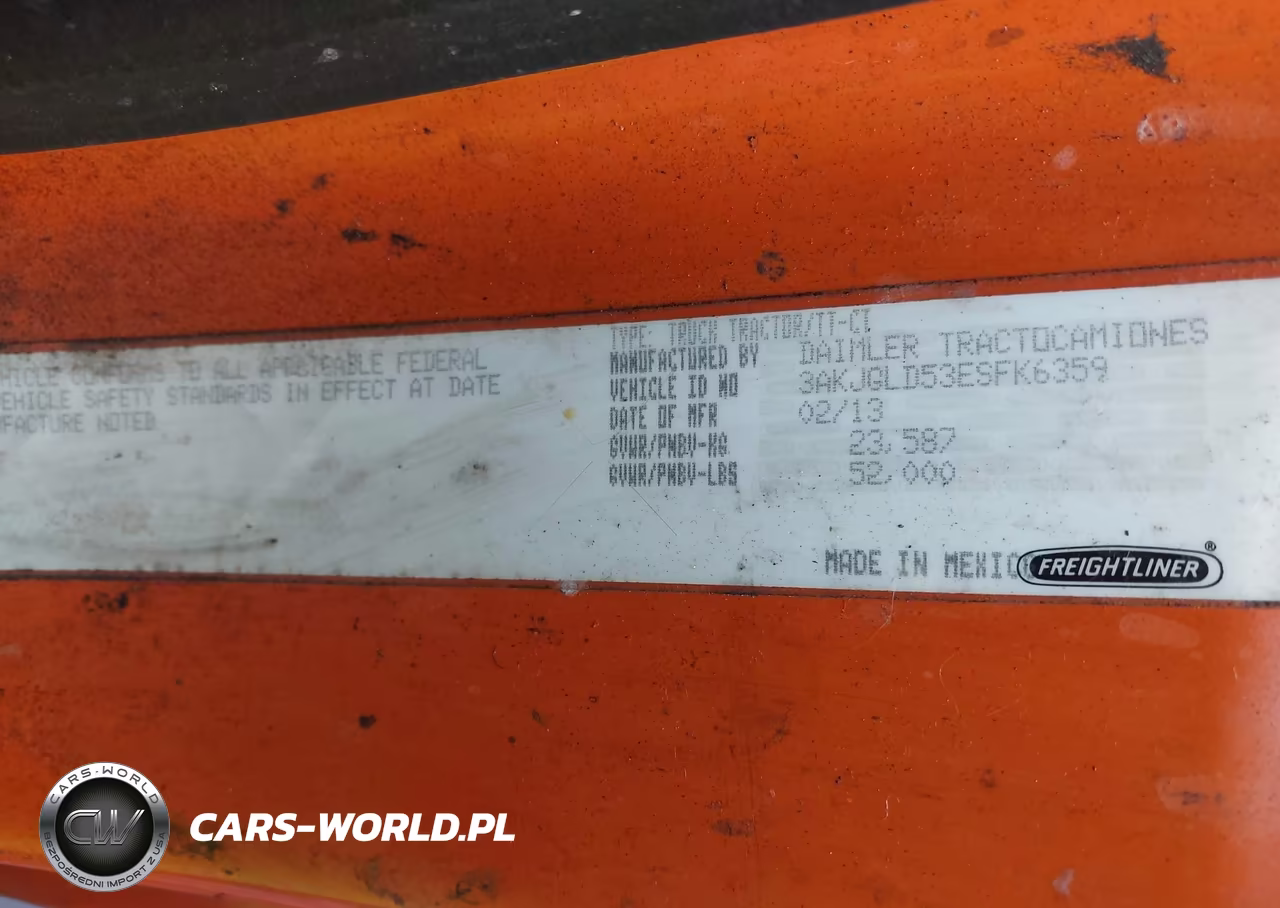 2014 Freightliner Cascadia 125 VIN:3AKJGLD53ESFK6359 - 8