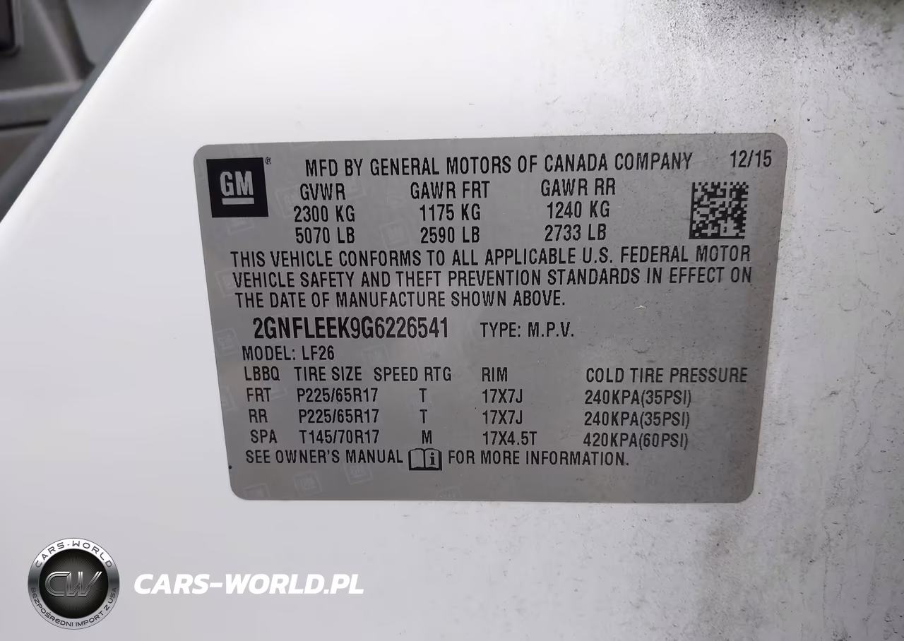 2016 Chevrolet Equinox Ls VIN:2GNFLEEK9G6226541 - 9