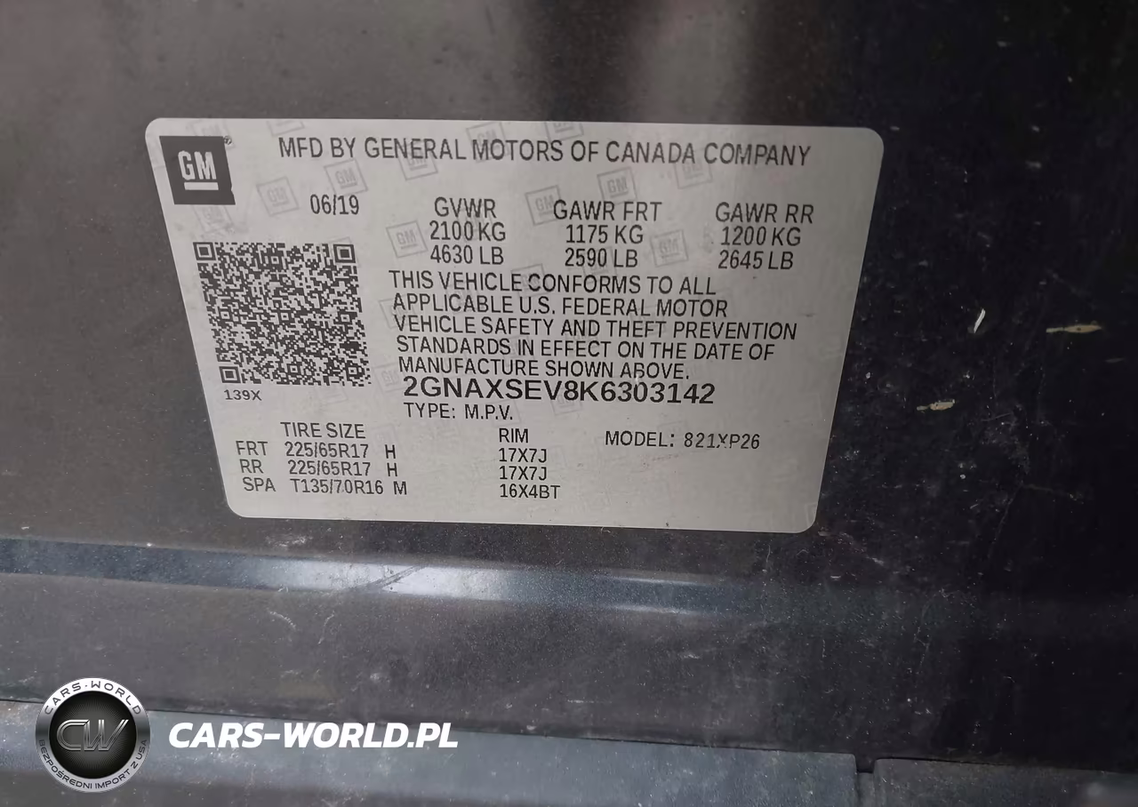 2019 Chevrolet Equinox Ls VIN:2GNAXSEV8K6303142 - 9