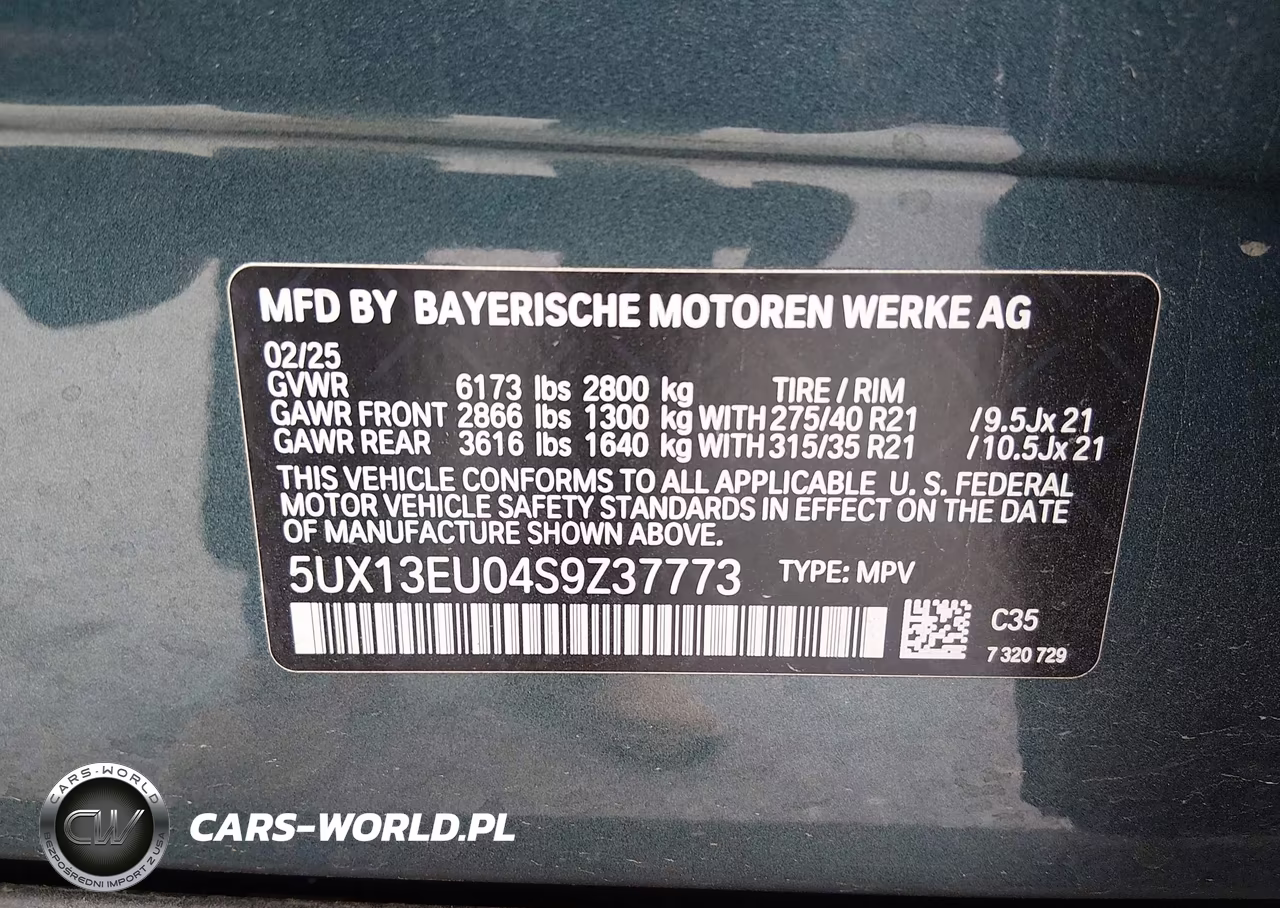 2025 BMW X5 Sdrive40I VIN:5UX13EU04S9Z37773 - 9