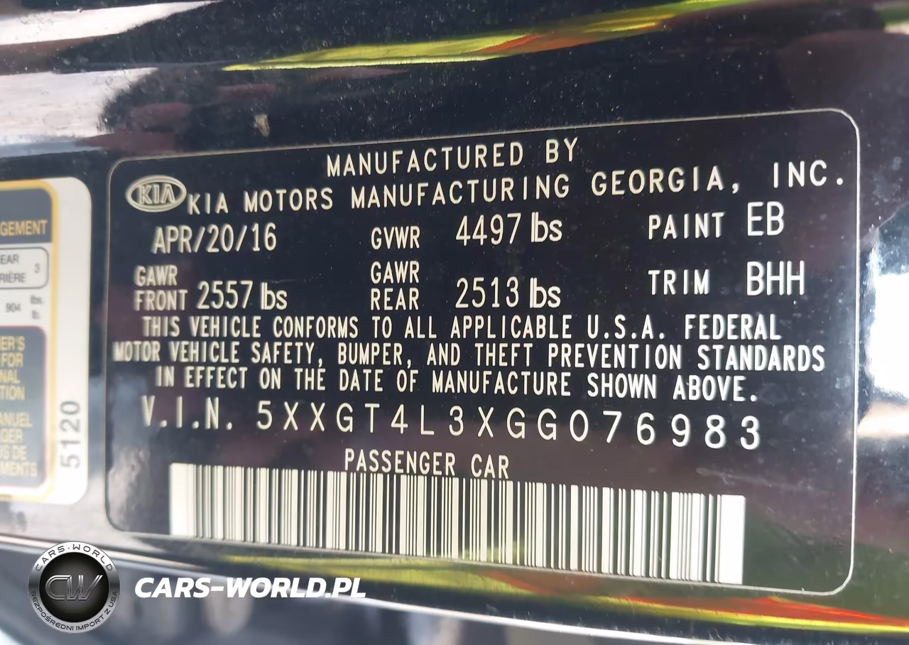 2016 Kia Optima Lx VIN:5XXGT4L3XGG076983 - 9