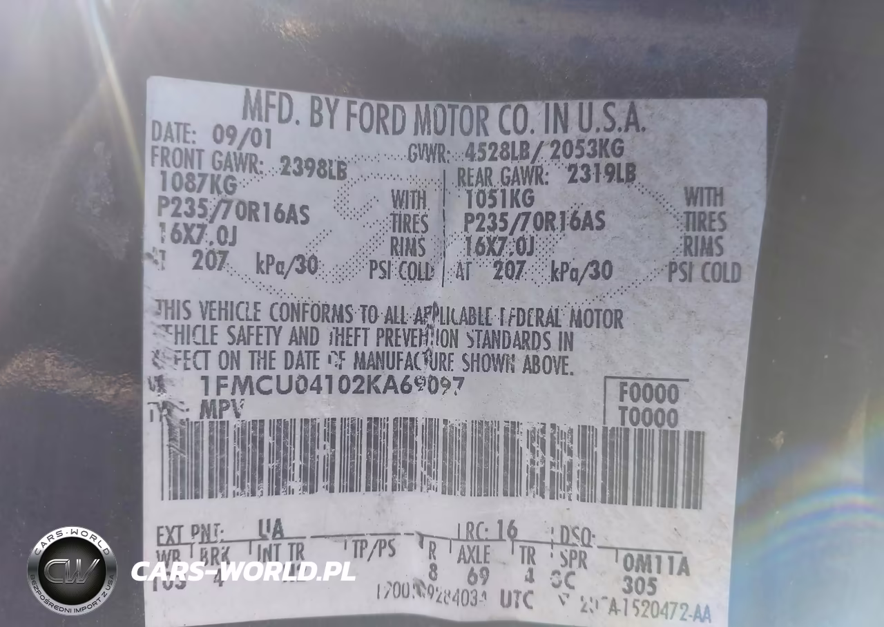 2002 Ford Escape Xlt VIN:1FMCU04102KA69097 - 9
