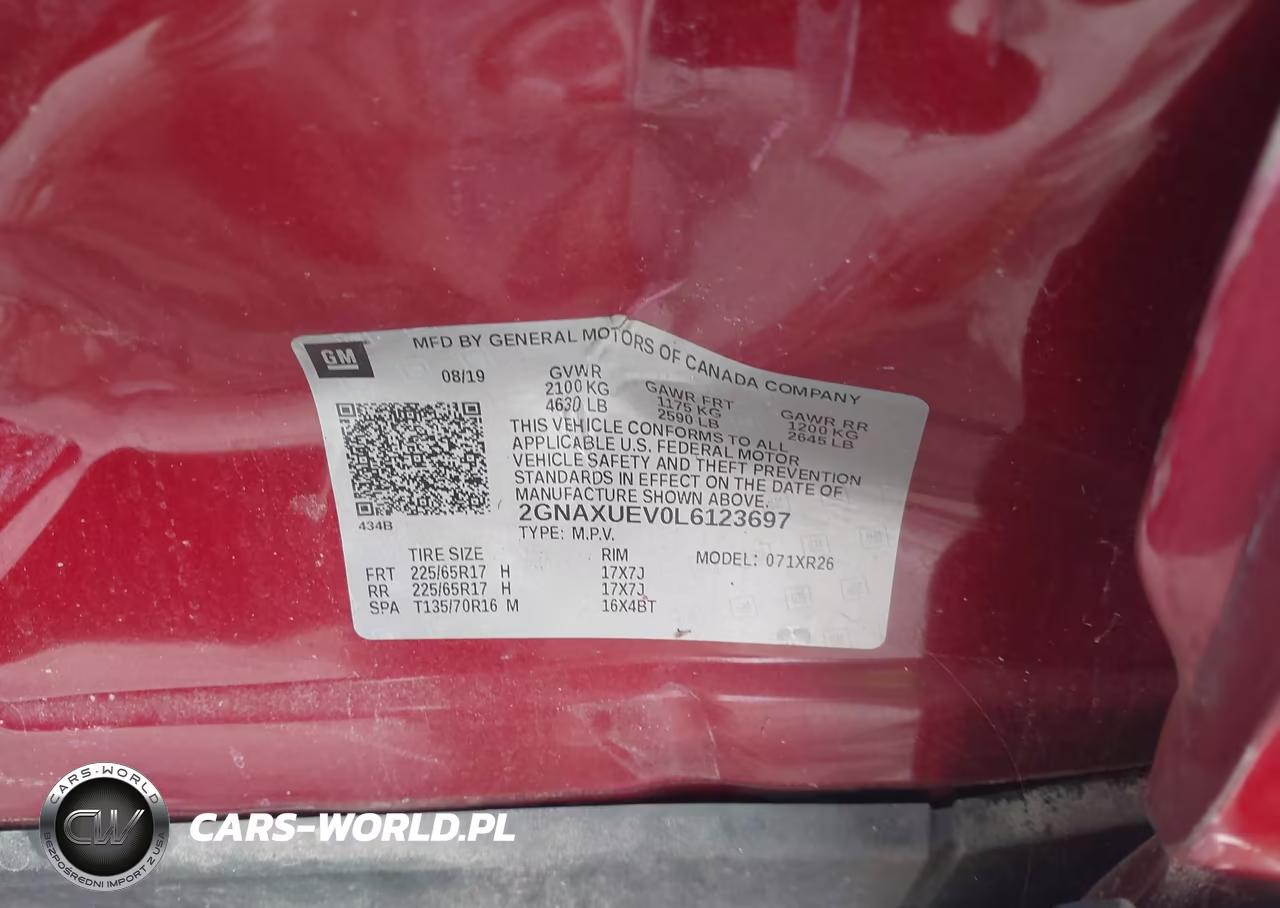 2020 Chevrolet Equinox Awd Lt 1.5L Turbo VIN:2GNAXUEV0L6123697 - 9