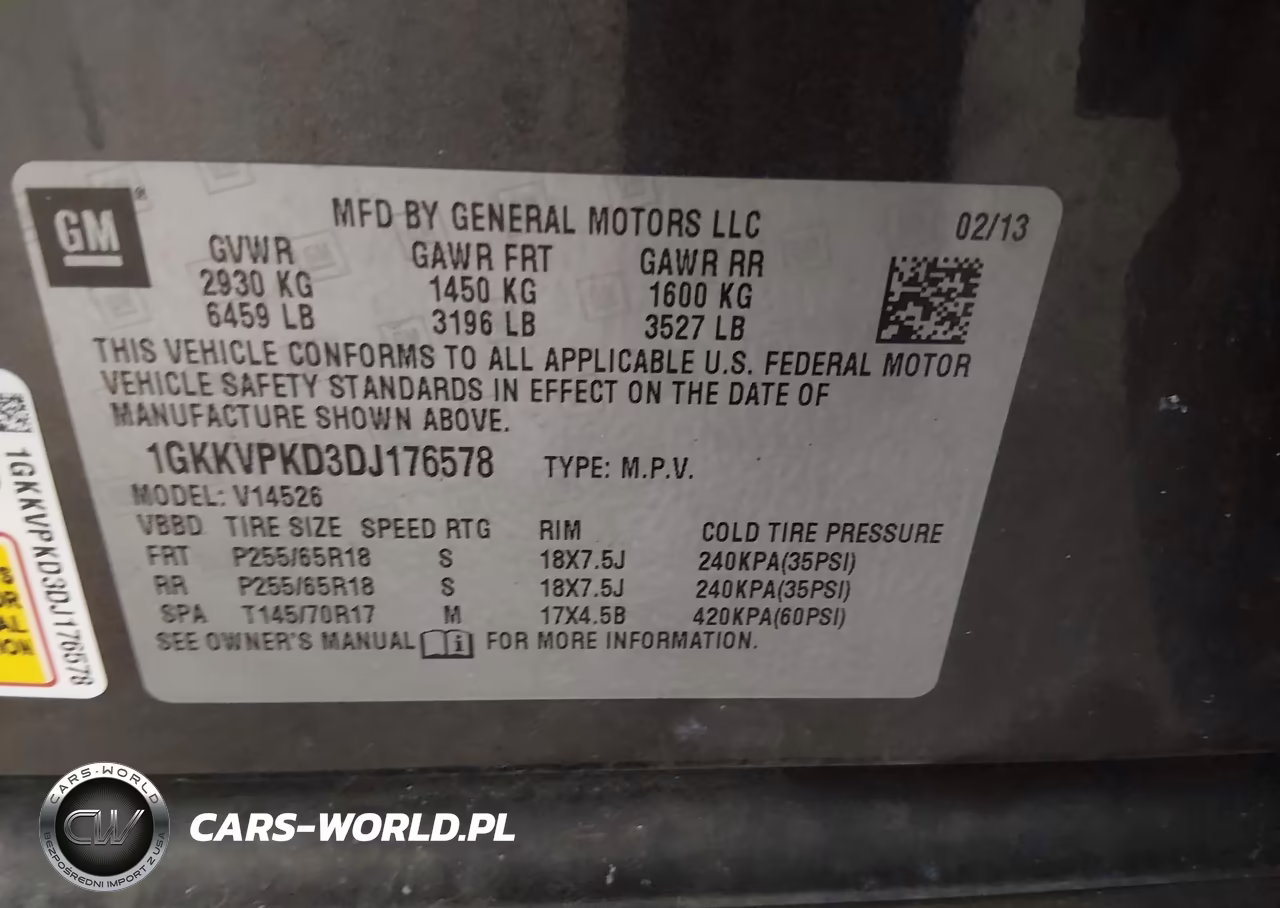 2013 GMC Acadia Sle-2 VIN:1GKKVPKD3DJ176578 - 9