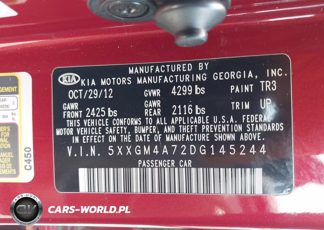 2013 Kia Optima Lx VIN:5XXGM4A72DG145244 - 9