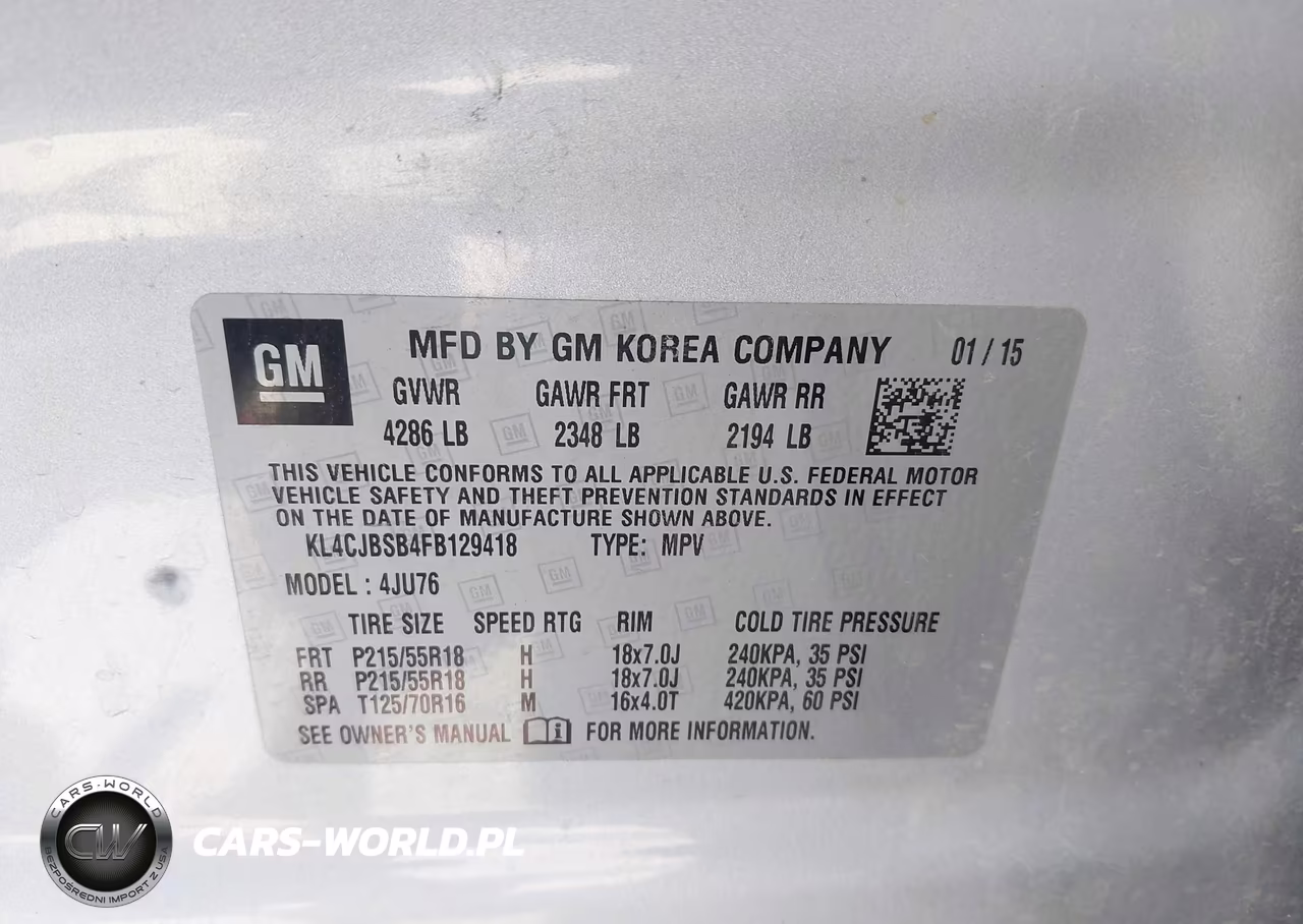 2015 Buick Encore Convenience VIN:KL4CJBSB4FB129418 - 9