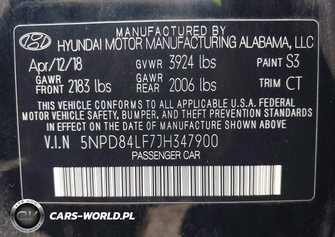 2018 Hyundai Elantra Sel VIN:5NPD84LF7JH347900 - 9