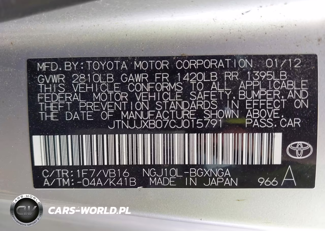 2012 Scion Iq VIN:JTNJJXB07CJ015791 - 9