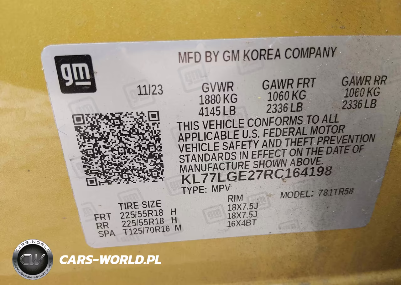 2024 Chevrolet Trax Fwd 1Rs VIN:KL77LGE27RC164198 - 9