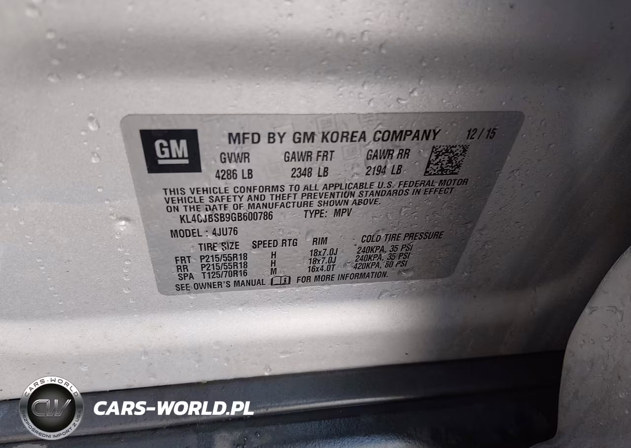 2016 Buick Encore Convenience VIN:KL4CJBSB9GB600786 - 9