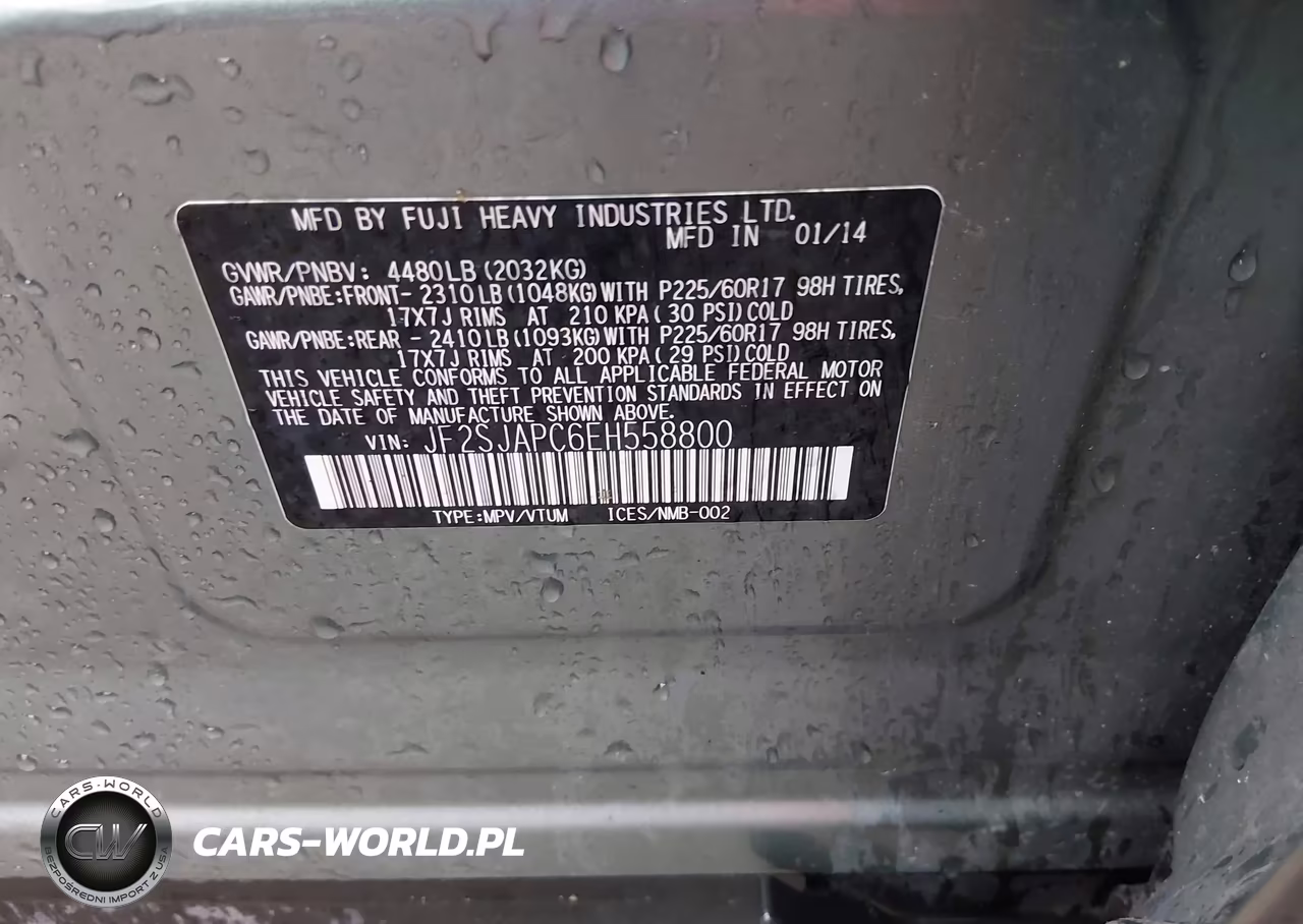 2014 Subaru Forester 2.5I Touring VIN:JF2SJAPC6EH558800 - 9