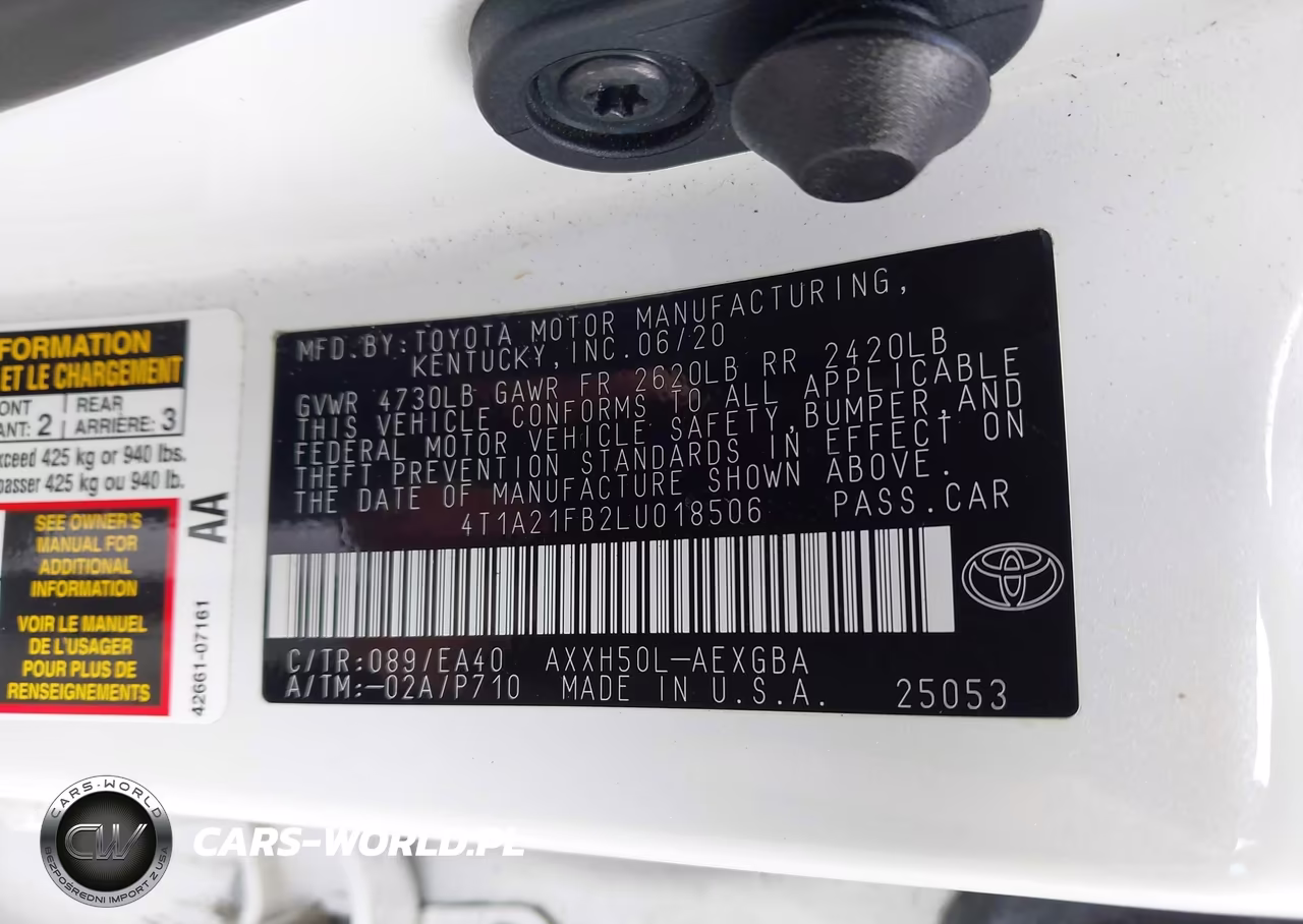 2020 Toyota Avalon Hybrid Xle VIN:4T1A21FB2LU018506 - 9