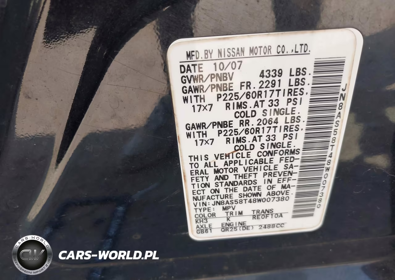 2008 Nissan Rogue Sl VIN:JN8AS58T48W007380 - 9