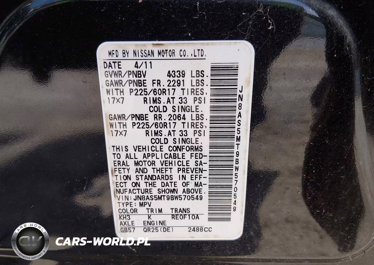 2011 Nissan Rogue Sv VIN:JN8AS5MT9BW570549 - 9