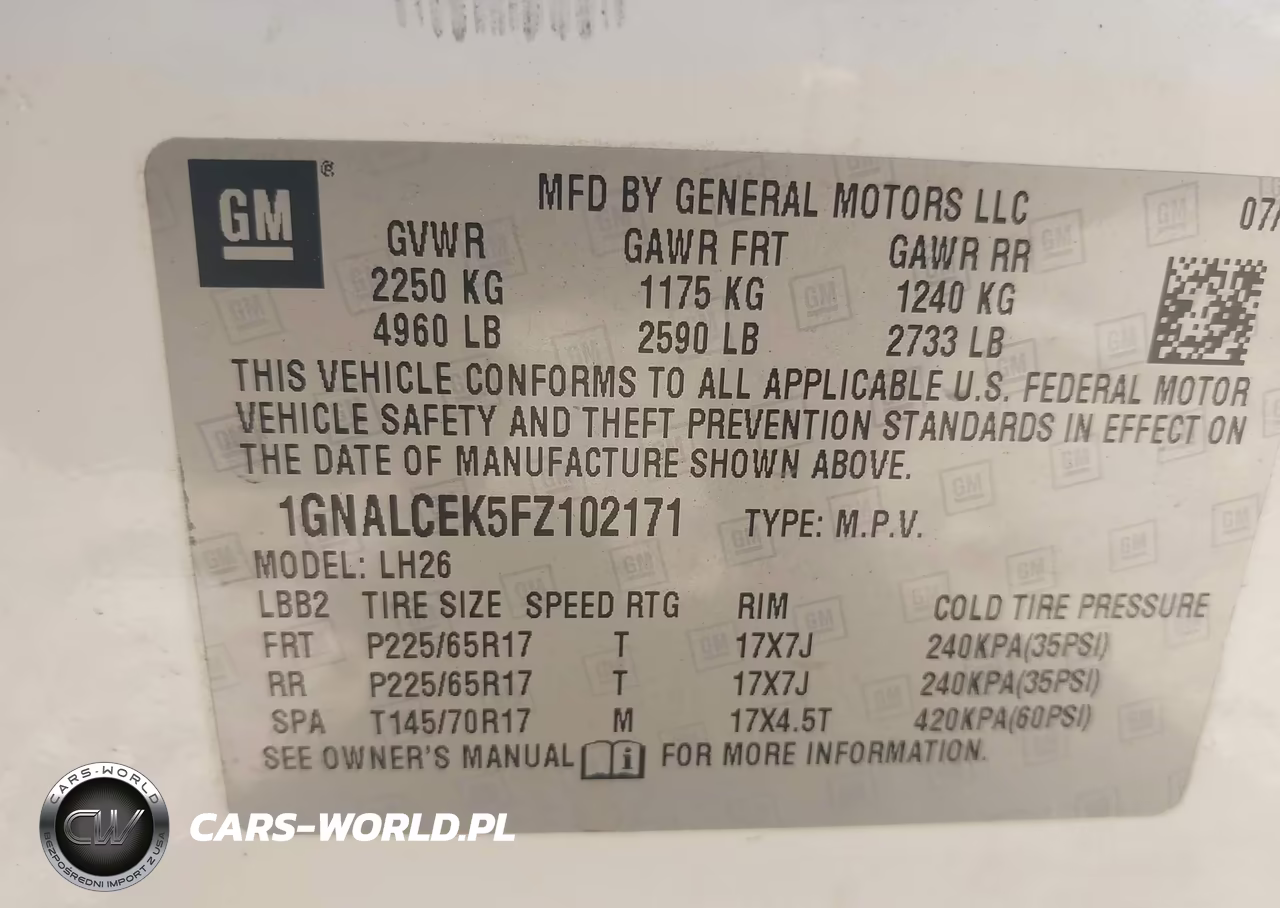 2015 Chevrolet Equinox 2Lt VIN:1GNALCEK5FZ102171 - 9