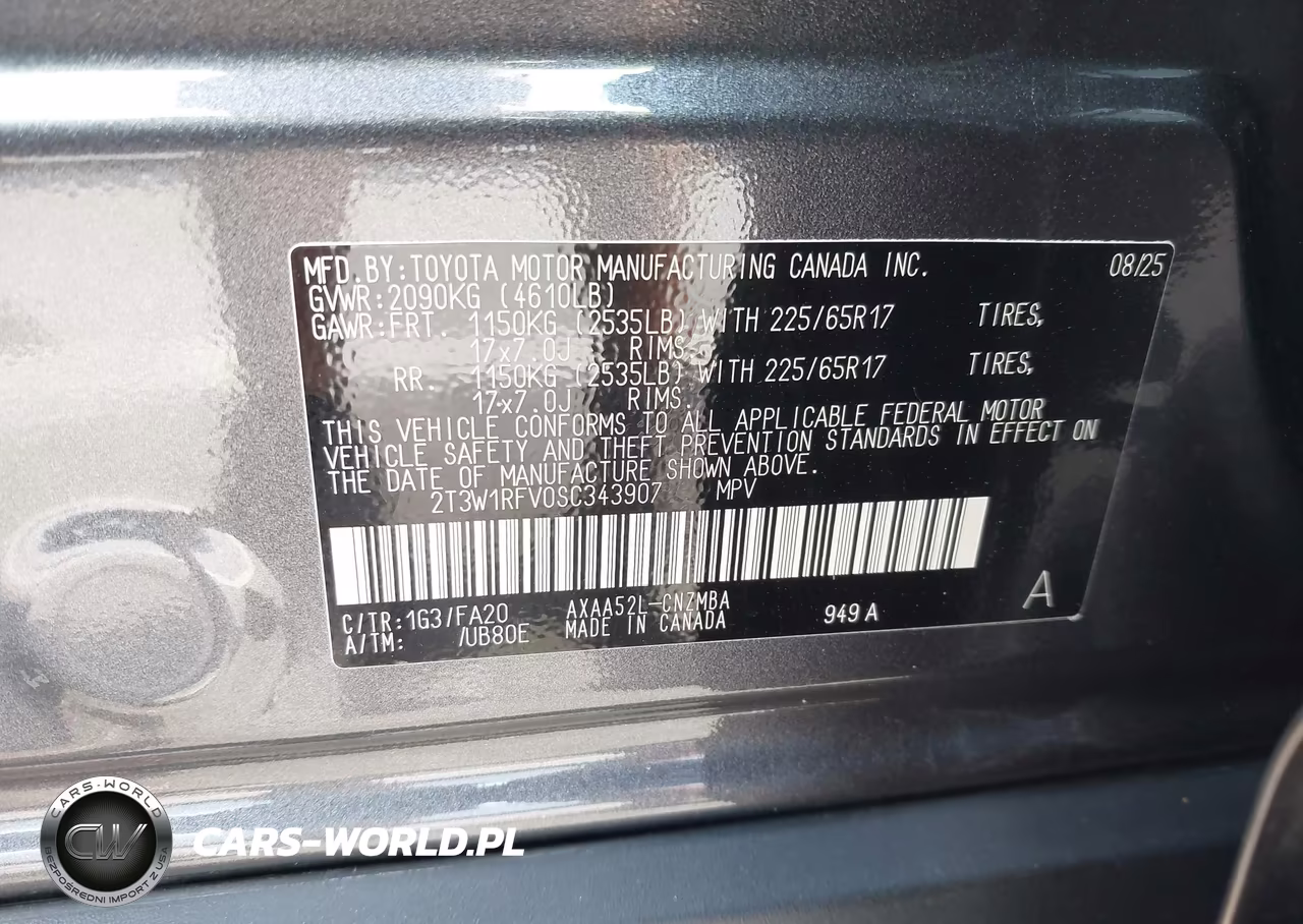 2025 Toyota Rav4 Xle VIN:2T3W1RFV0SC343907 - 9