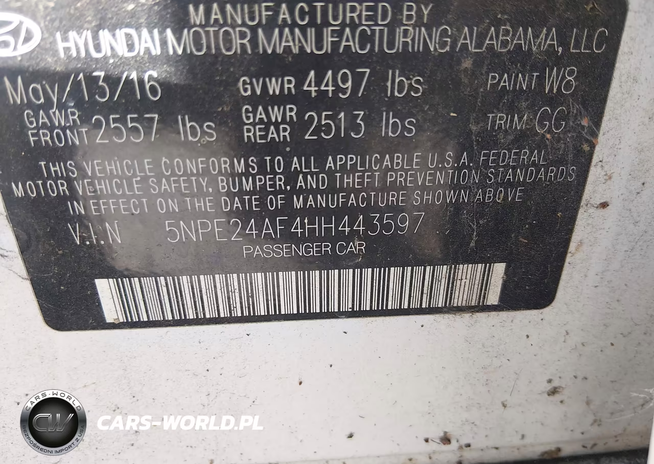 2017 Hyundai Sonata VIN:5NPE24AF4HH443597 - 9