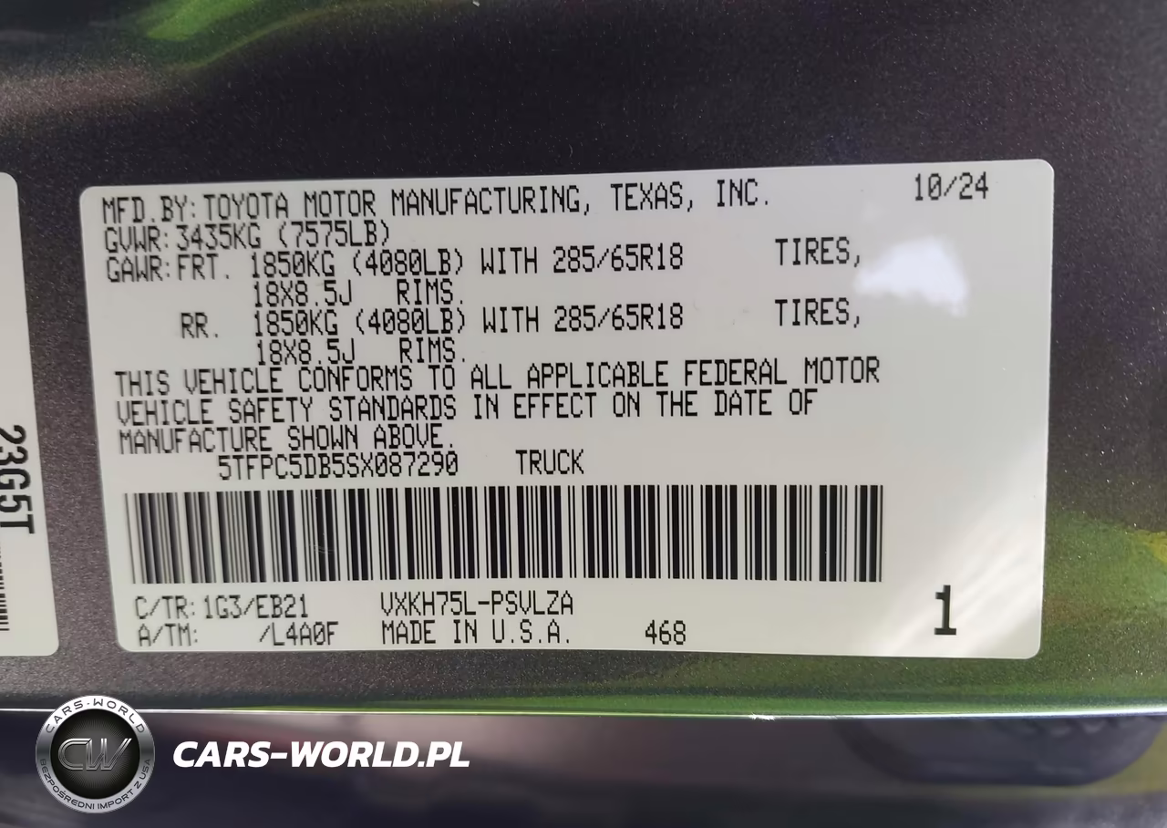 2025 Toyota Tundra Hybrid Trd Pro Hybrid Crewmax 5.5' Bed VIN:5TFPC5DB5SX087290 - 9