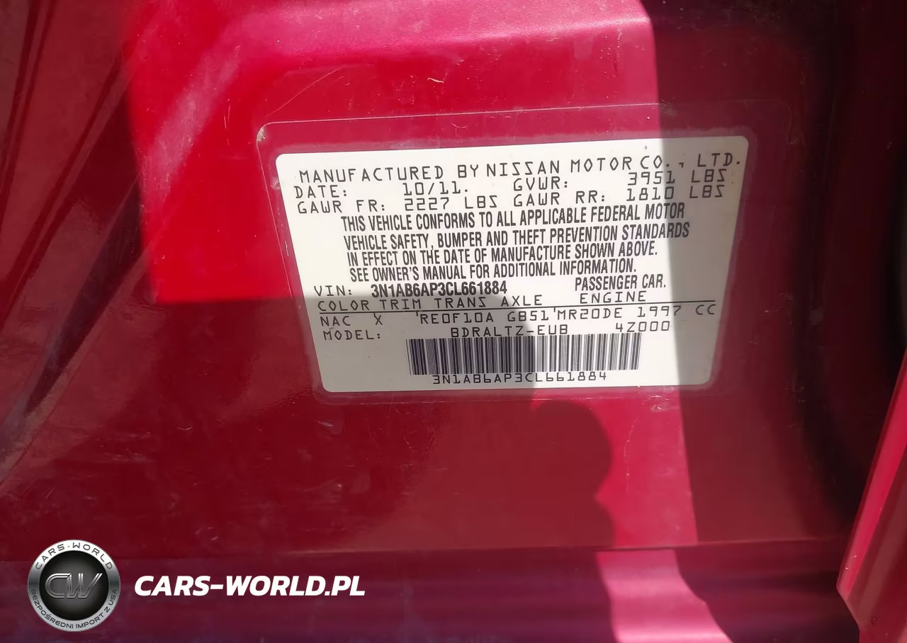 2012 Nissan Sentra 2.0 S VIN:3N1AB6AP3CL661884 - 9