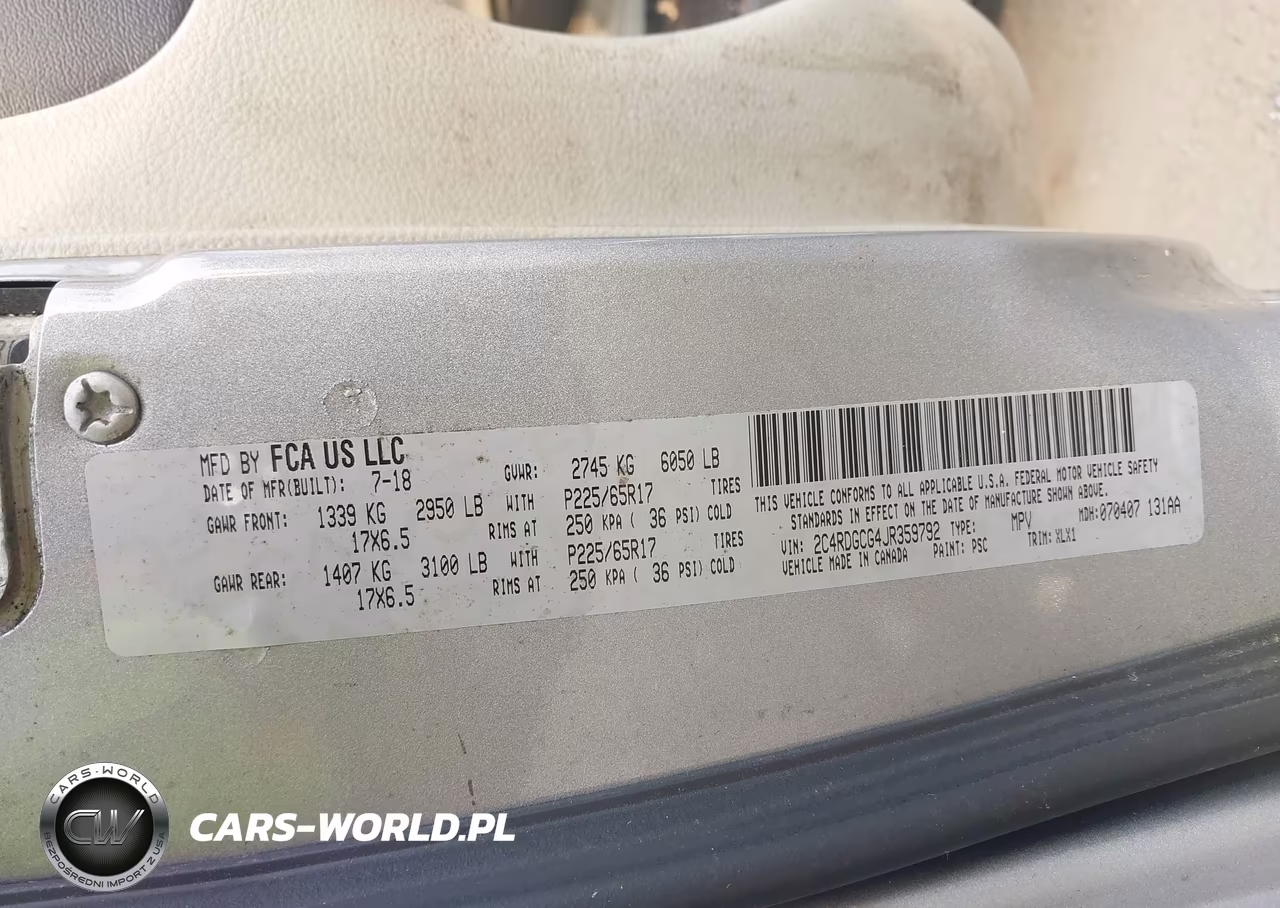 2018 Dodge Grand Caravan Sxt VIN:2C4RDGCG4JR359792 - 9