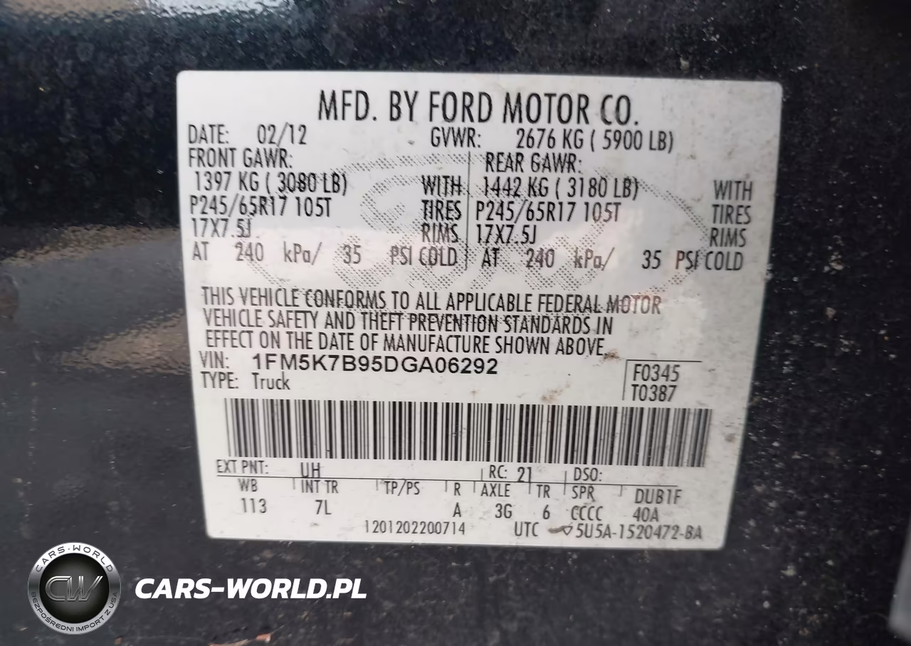 2013 Ford Explorer VIN:1FM5K7B95DGA06292 - 9