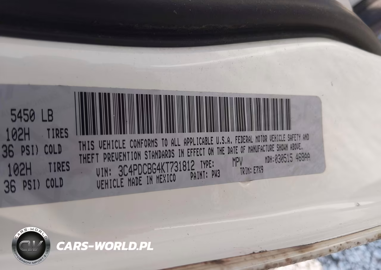 2019 Dodge Journey Se VIN:3C4PDCBG4KT731812 - 9