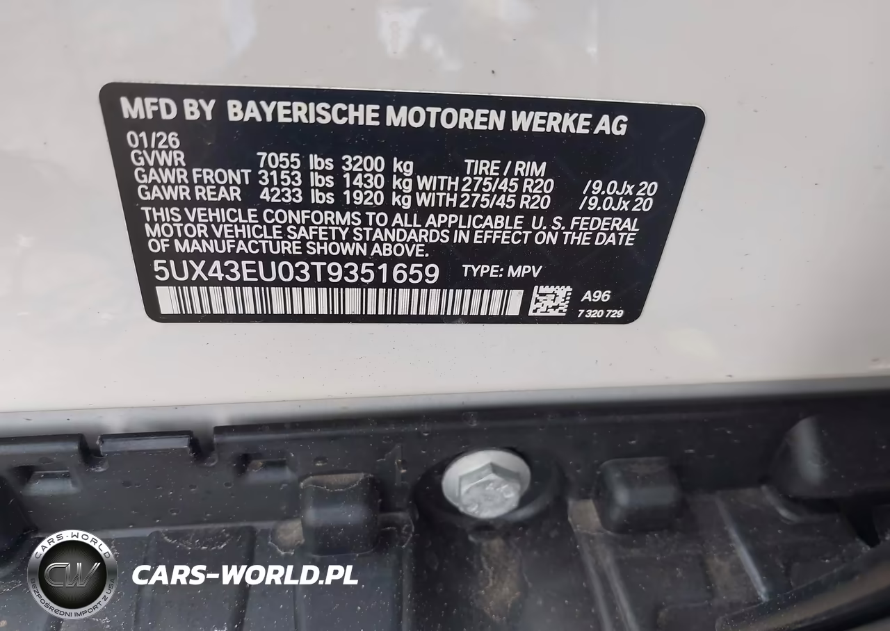 2026 BMW X5 Phev xDrive50E VIN:5UX43EU03T9351659 - 9