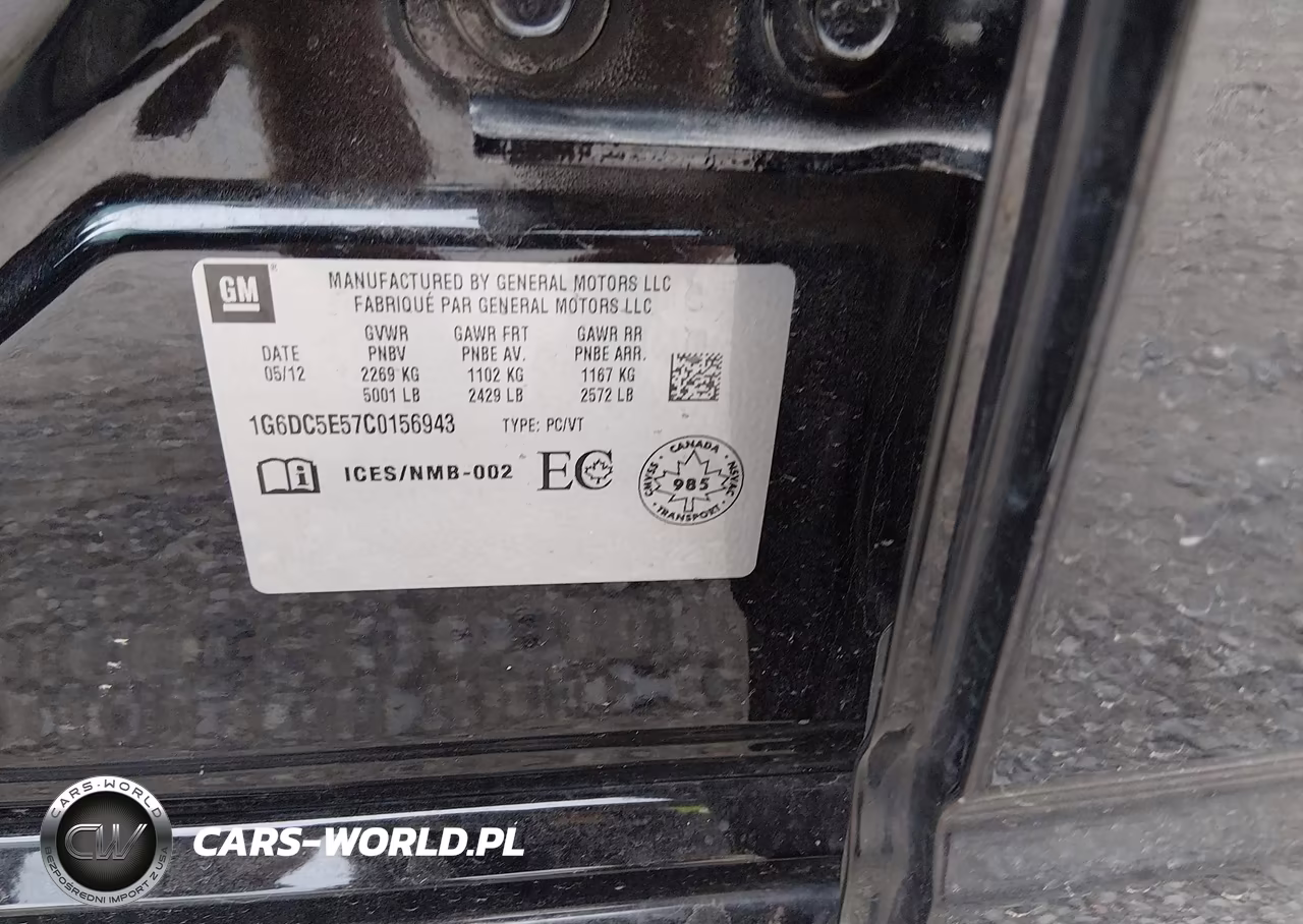 2012 Cadillac Cts Standard VIN:1G6DC5E57C0156943 - 9